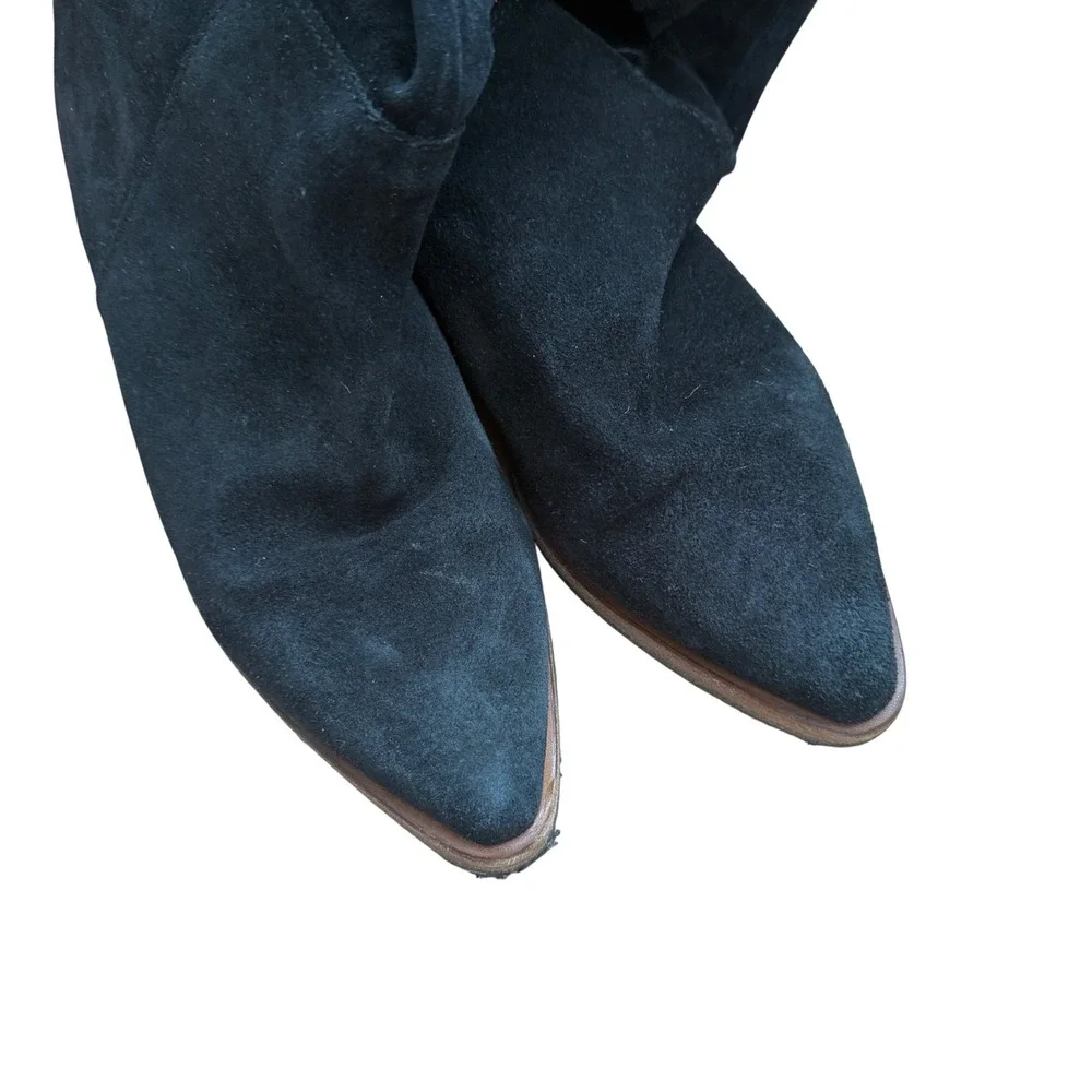 FREE PEOPLE‎ Banks over the knee black suede boots